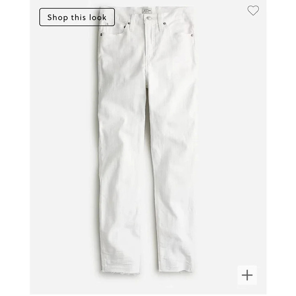 JCrew 10" high-rise toothpick jean in white - Picture 4 of 7